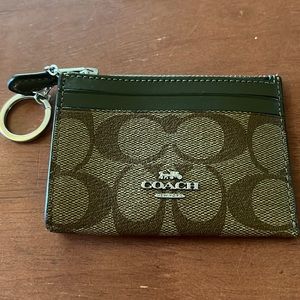Coach Mini Skinny ID case in Signature Canvas